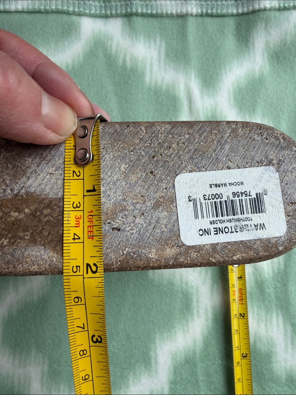 Marble Stone 4-Slot Toothbrush Holder in Weathered Brown Tan (mocha marble) - Picture 8 of 8